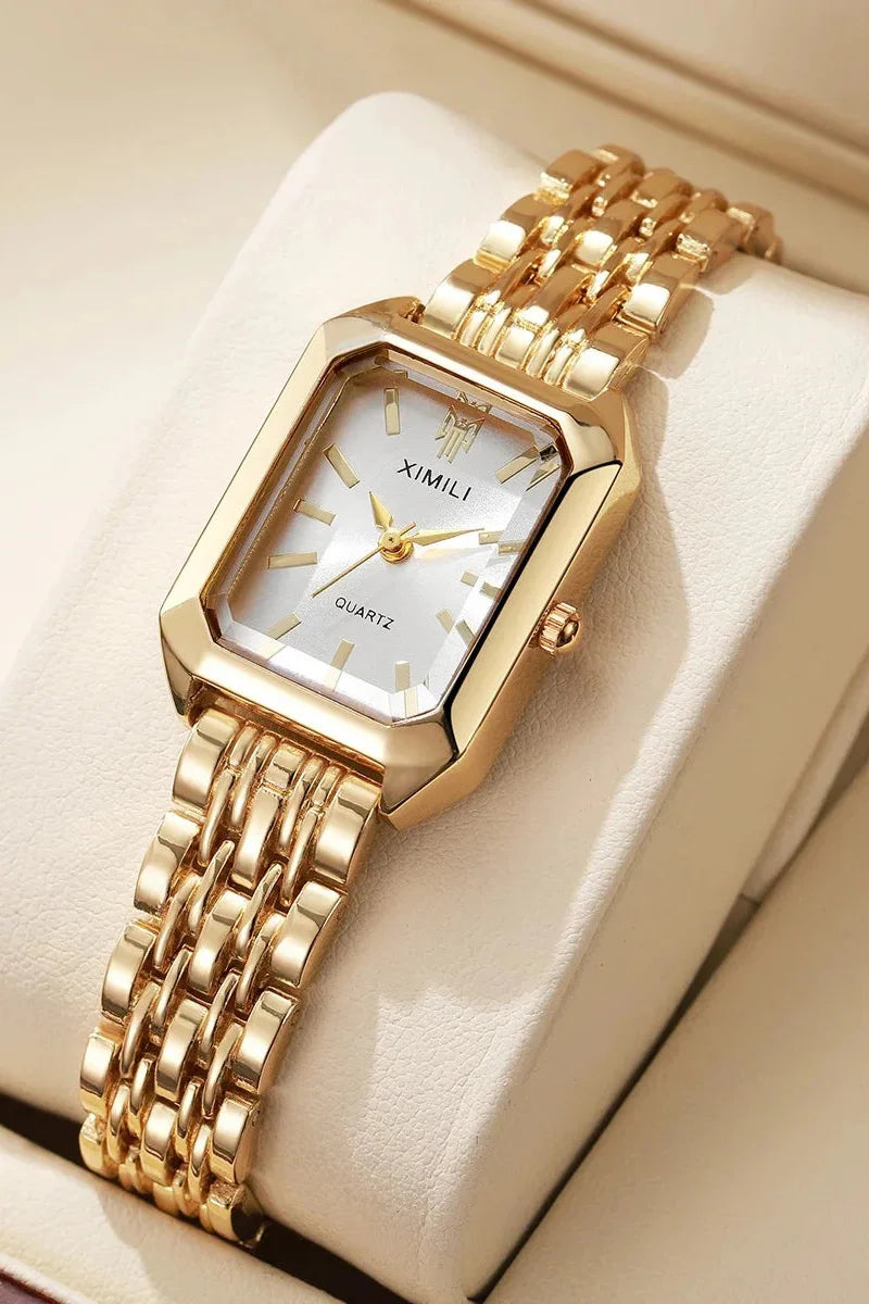 BRUGES – Gold Stainless Steel Rectangle Watch – 61