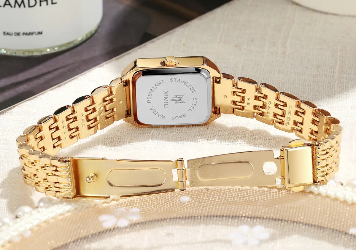 BRUGES – Gold Stainless Steel Rectangle Watch – 61