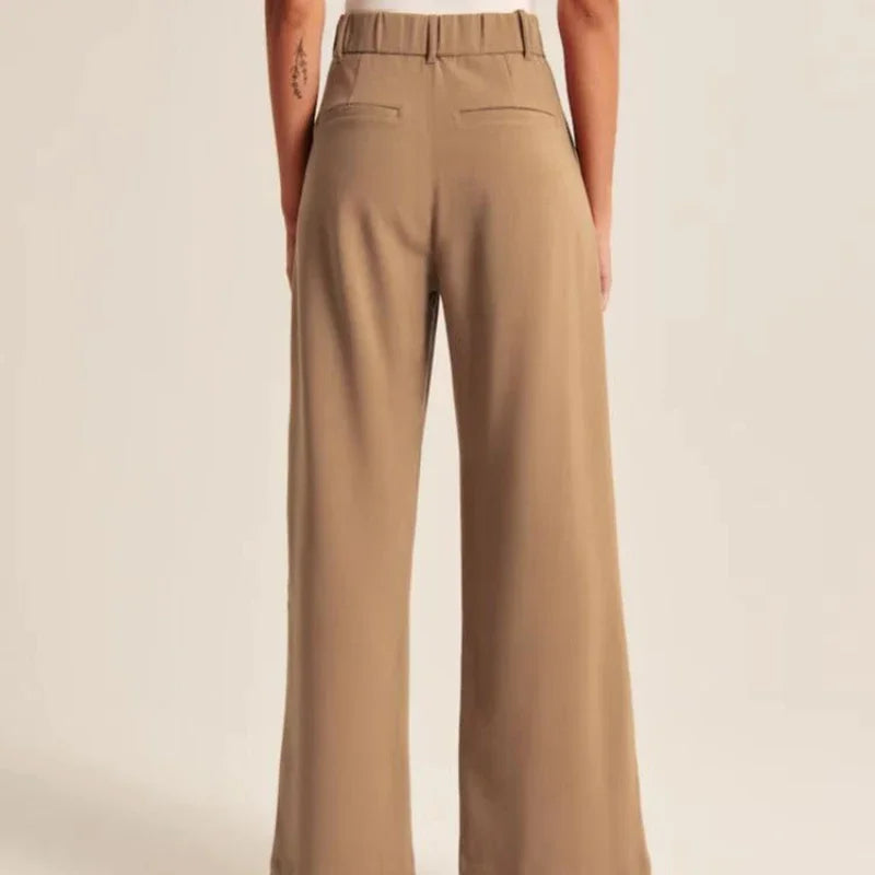Lightweight Tailored Wide-Leg Pants