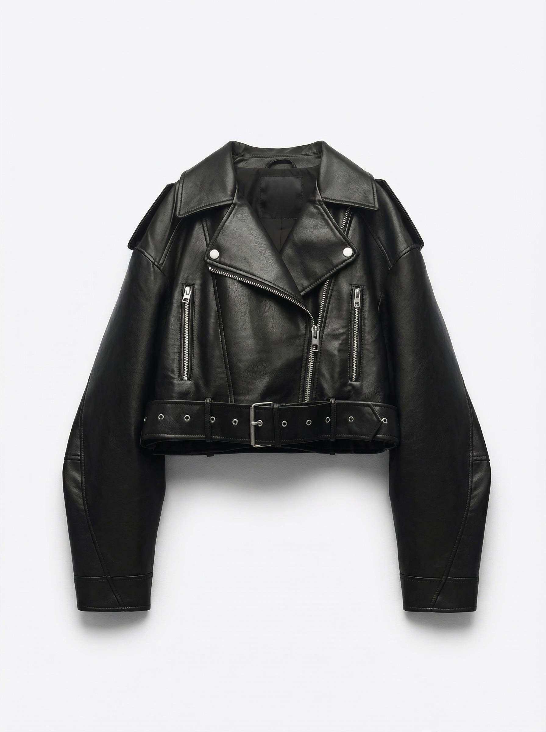 BERLIN – Belted Moto Jacket – 030 –Vegan Leather