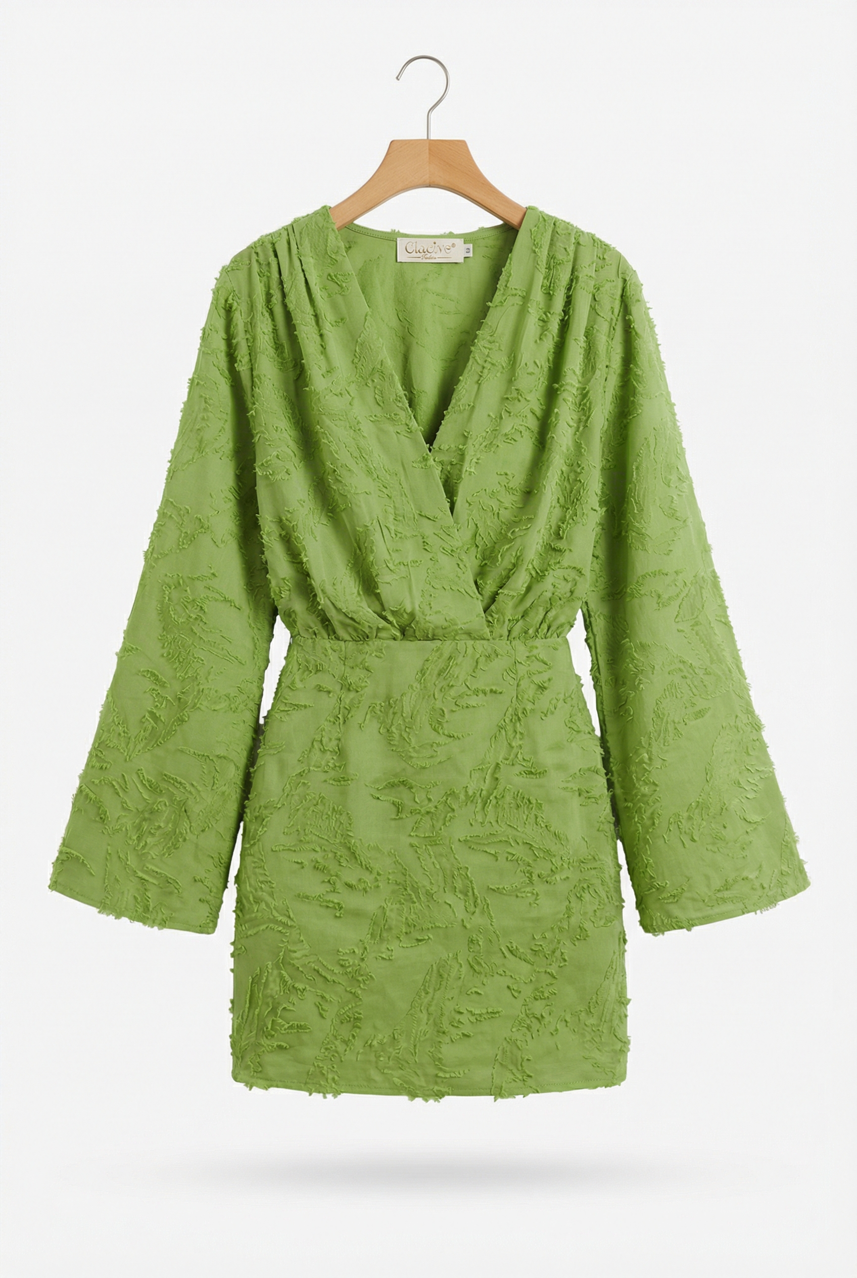 FLORENCE – V-Neck Long-Sleeve Mini Dress – 5236