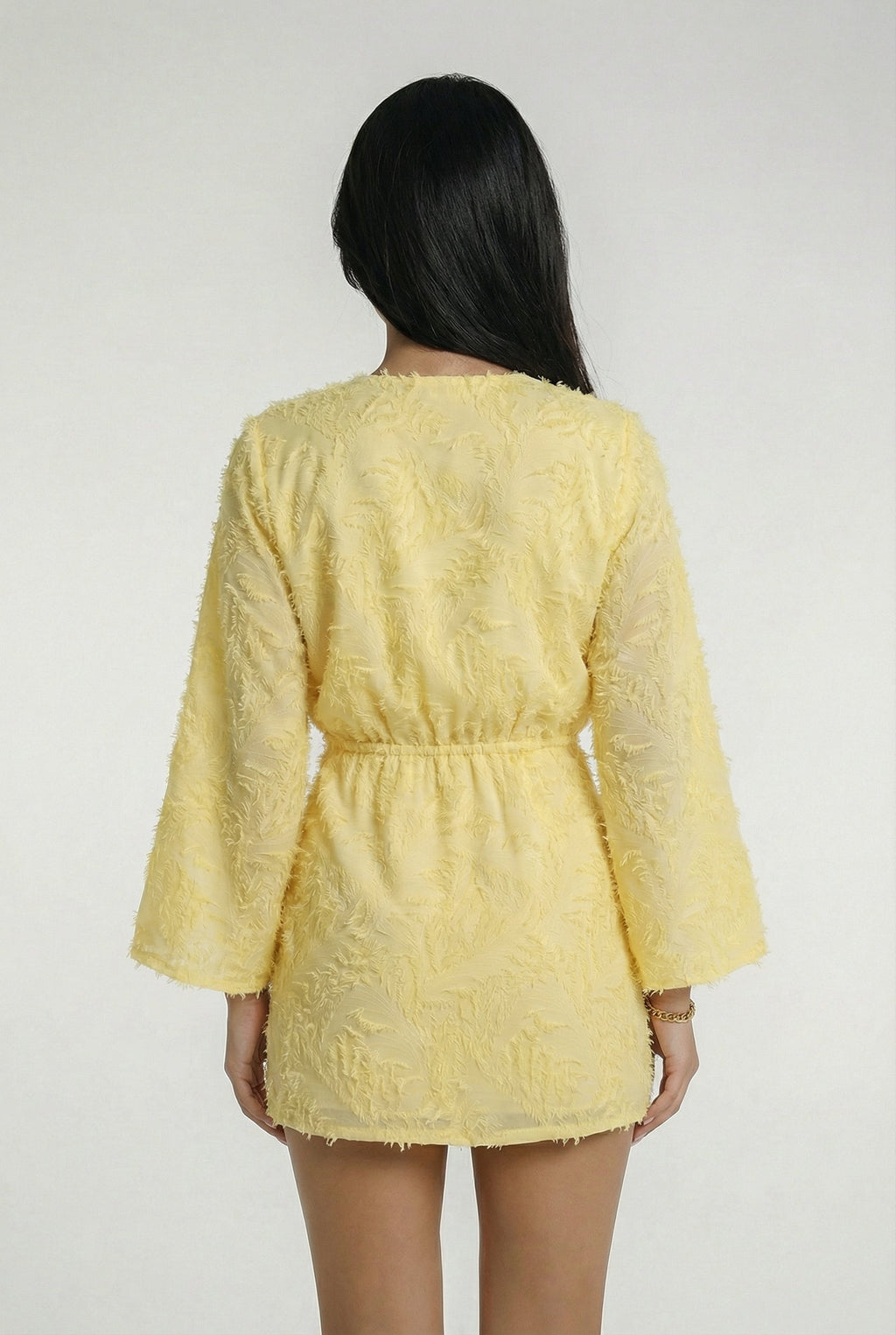 FLORENCE – V-Neck Long-Sleeve Mini Dress – 5236