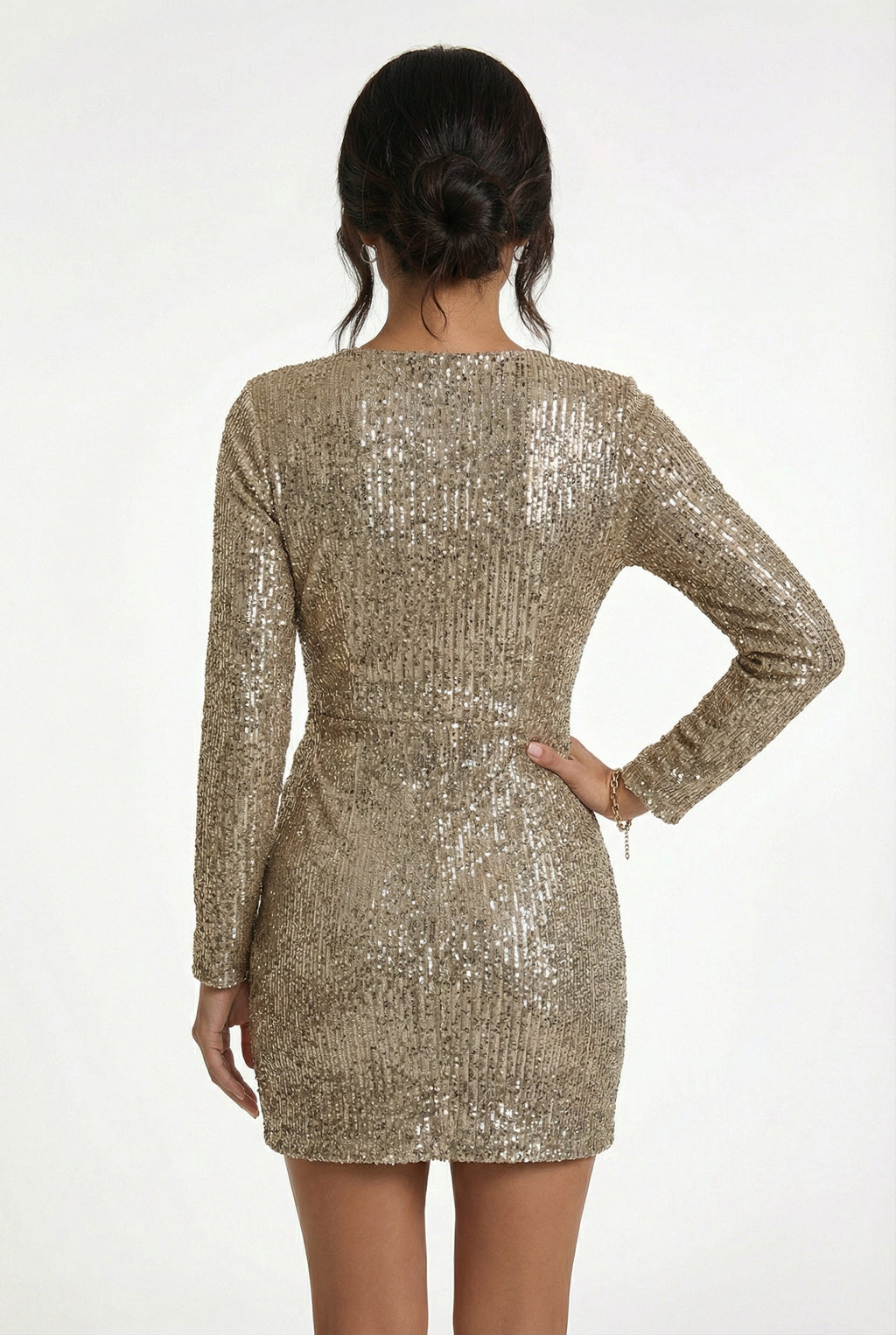 CANNES – Sequin Mesh Bodycon Dress – 3742